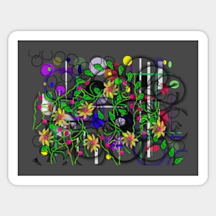 Abstract floral composition Sticker